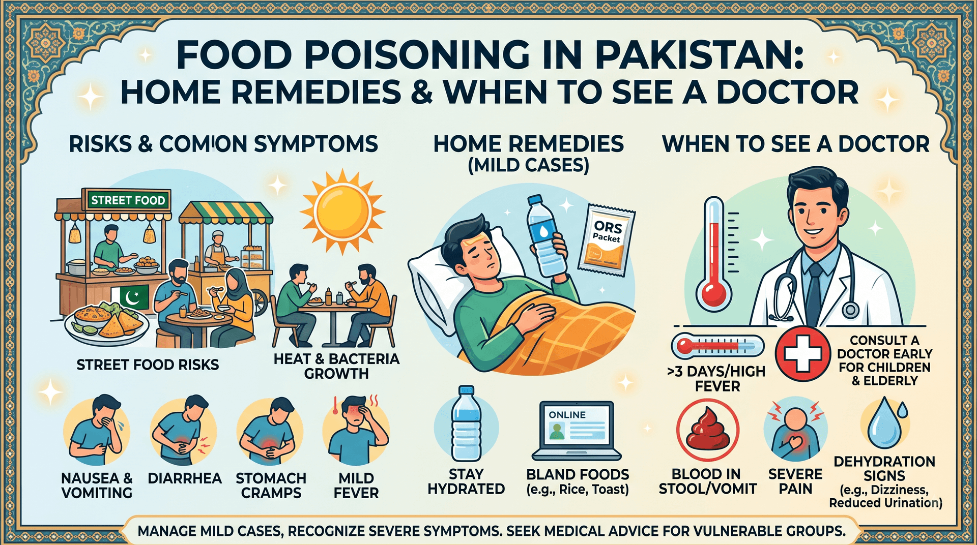 Food Poisoning in Pakistan: Home Remedies and When to See a Doctor