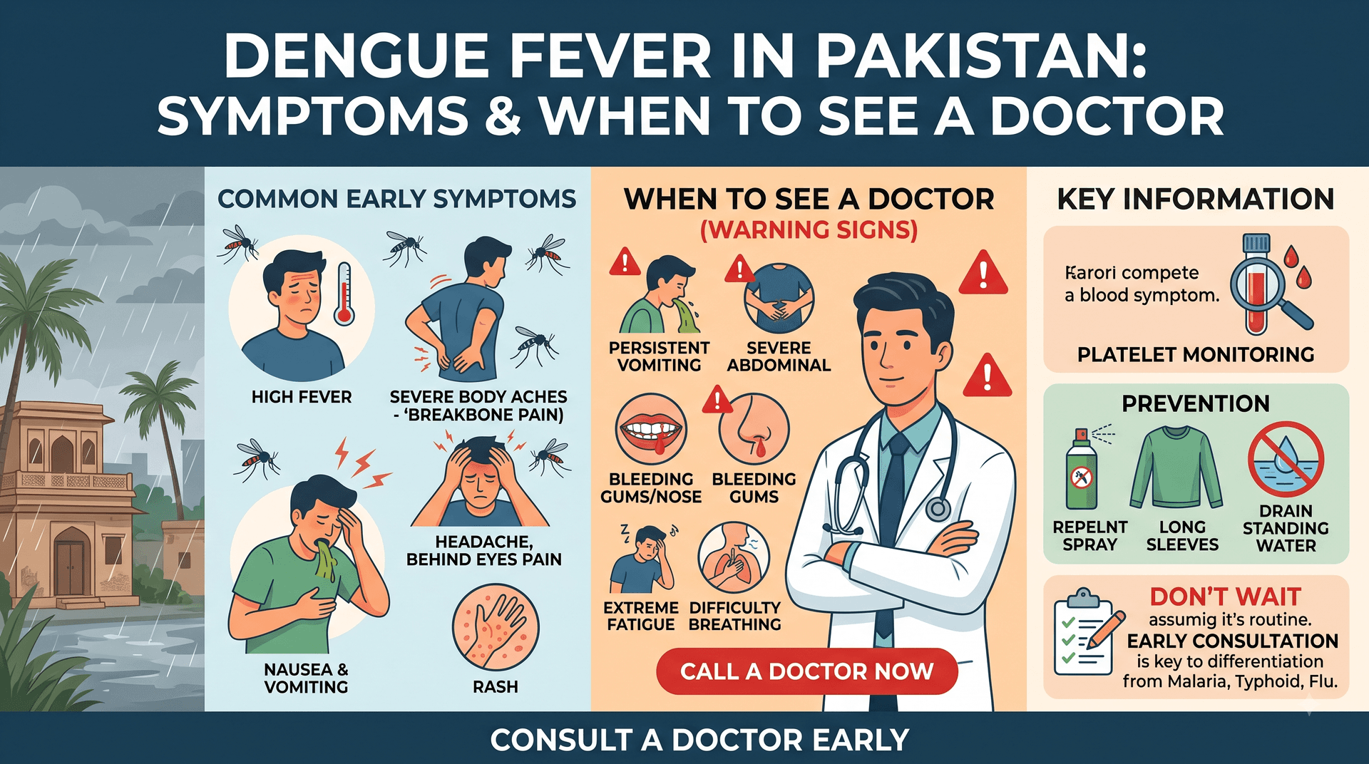 Dengue Fever Symptoms and When to See a Doctor in Pakistan